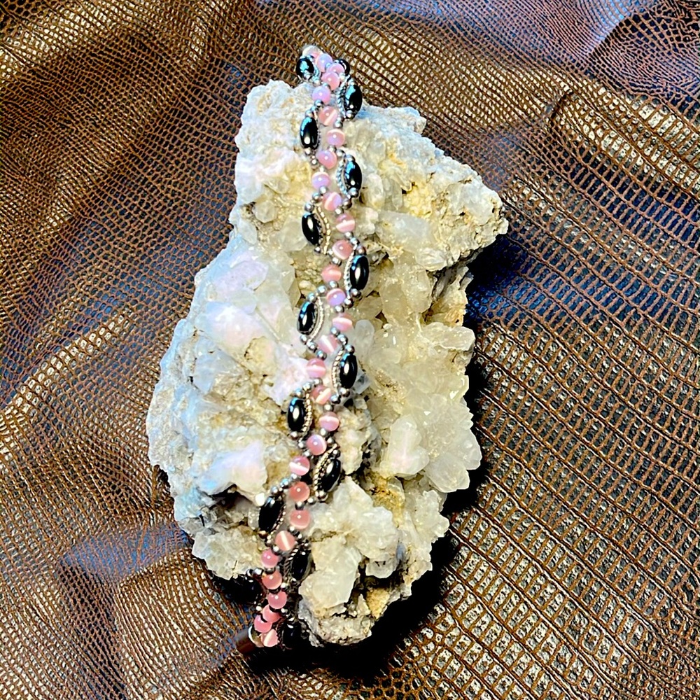 Hematite and Rose Quartz Bracelet